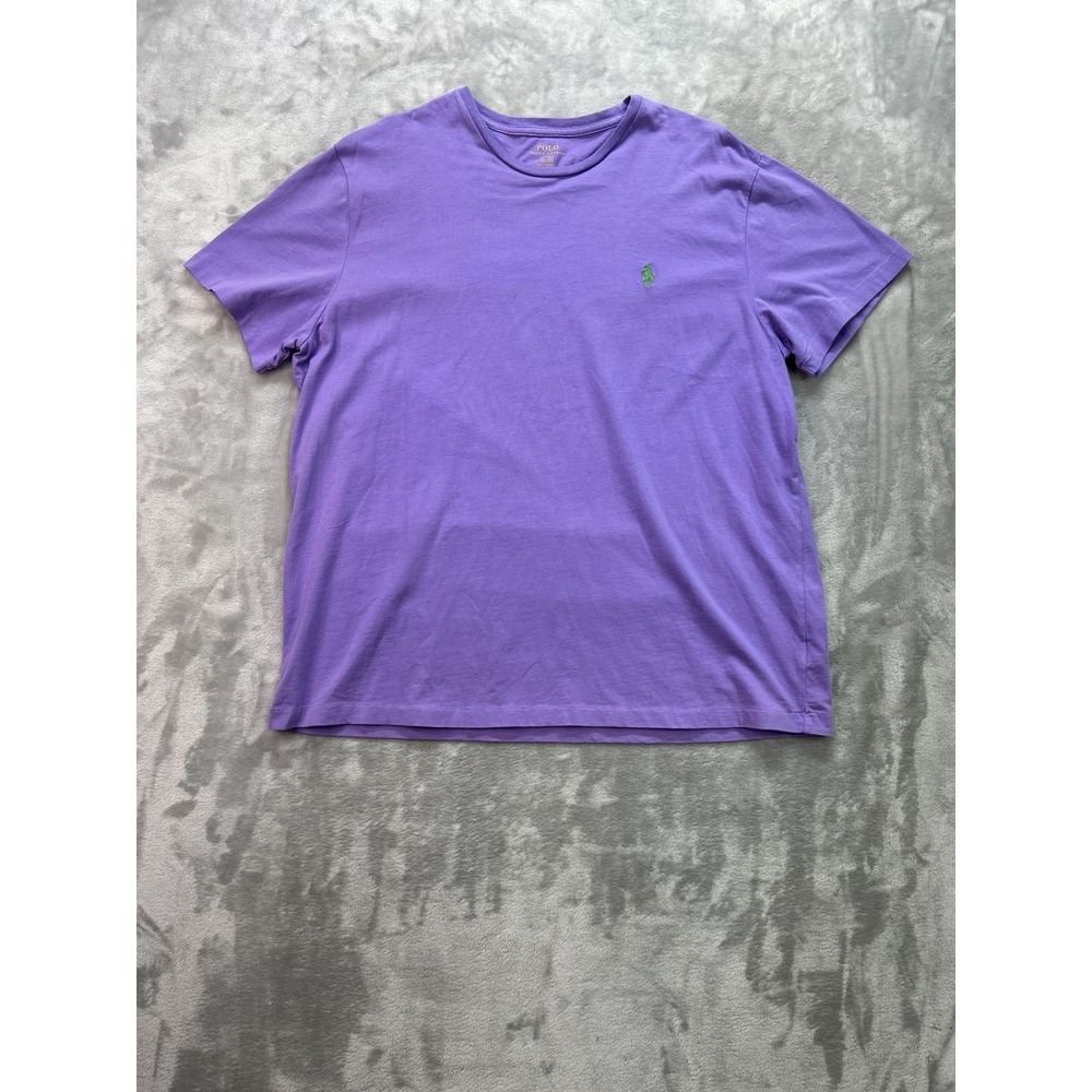 Polo Ralph Lauren Crew Neck T-Shirt Men L Preppy Green Horse Thin Casual Comfort